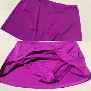 L.L. Bean Women’s Purple fuschia Pink Swimsuit Bathing Suit bottom Skirt 18